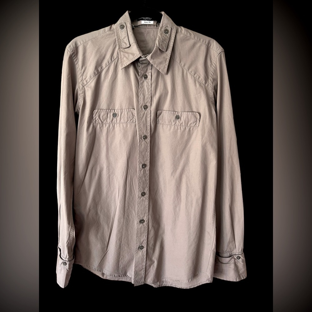 🚨⬇️🤑Dolce & Gabbana Men’s Long Sleeve Button-Up Shirt— luxury- 2 in 1